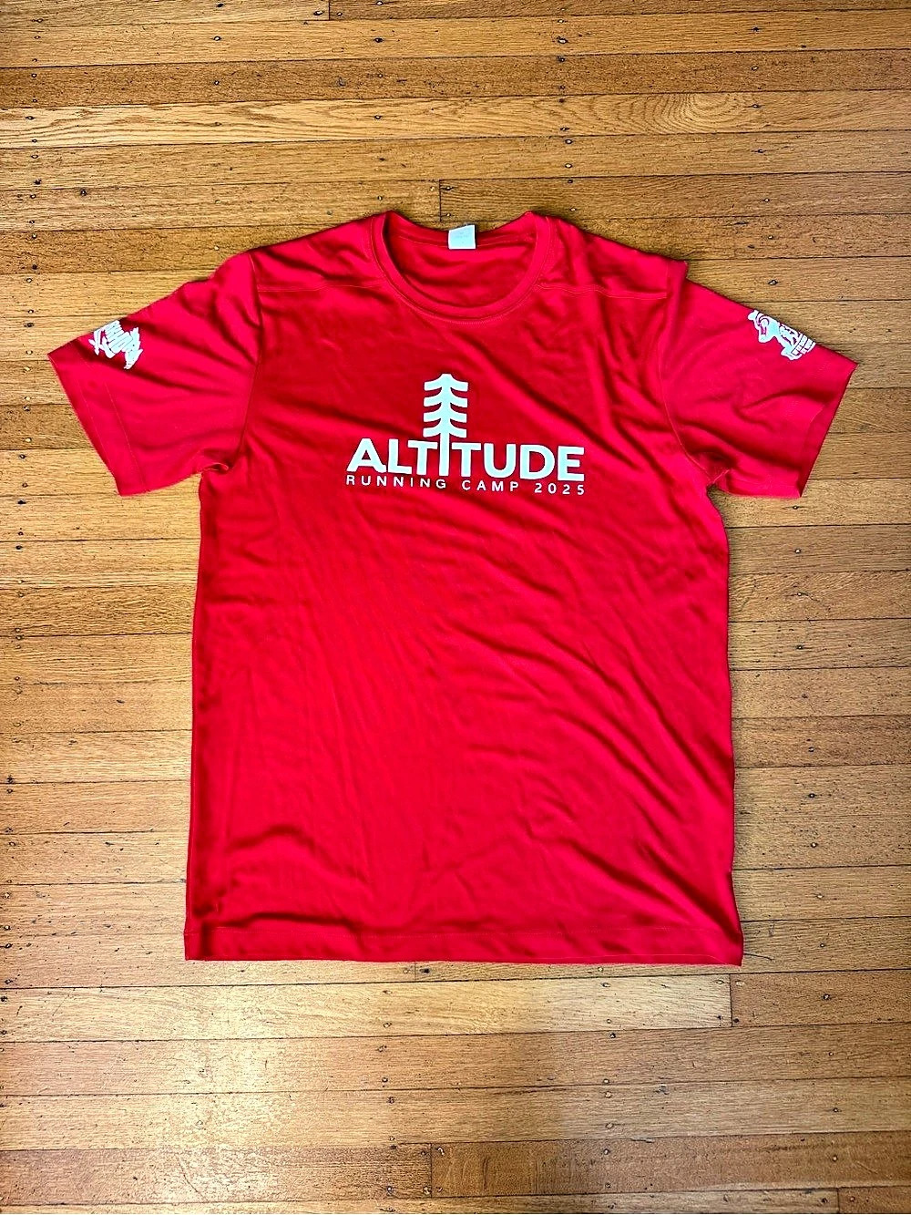 Sport-Tek Posi-UV Pro Truckee Tahoe Running Camp Tee ST420 Red & White Size Medi